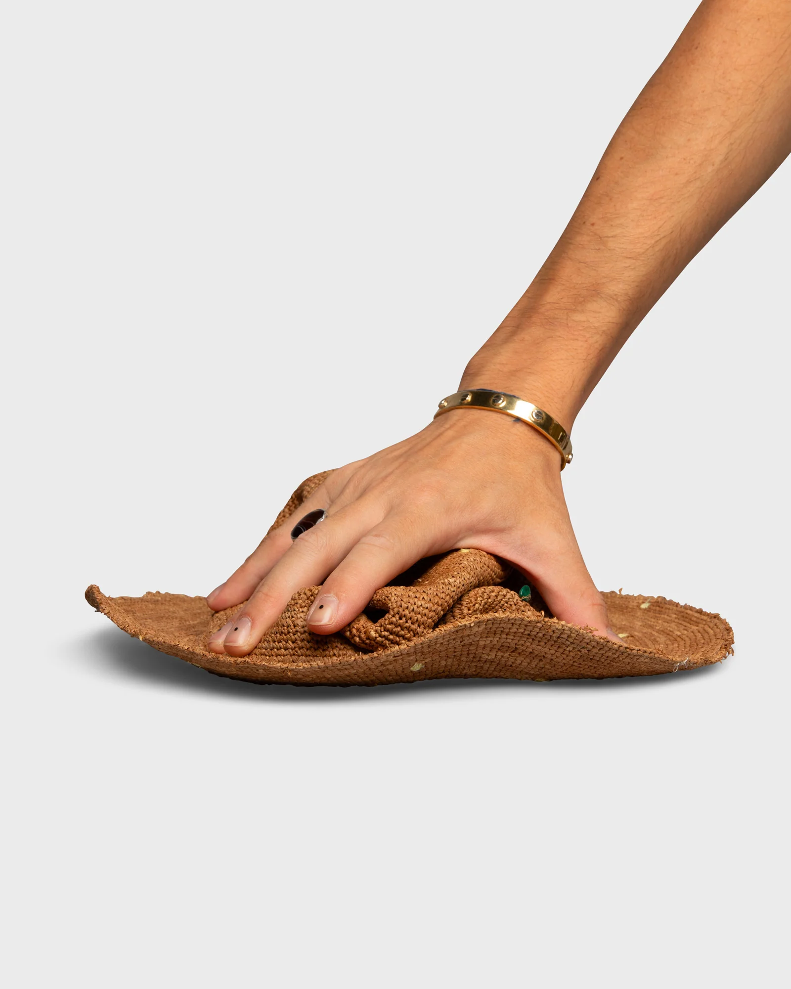 Hobo Rafia Crochet Tea Dye Yellow Stitch - Image 7